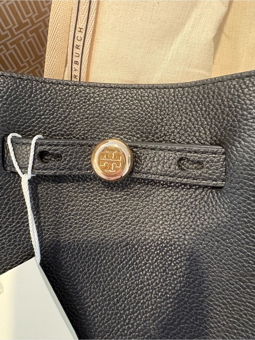 Tory Burch Black Pebbled Leather small Romy Crossbody with Adjustable Strap - Picture 4 of 14